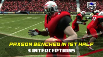 Backbreaker_Paxson Benched In The 1st Half