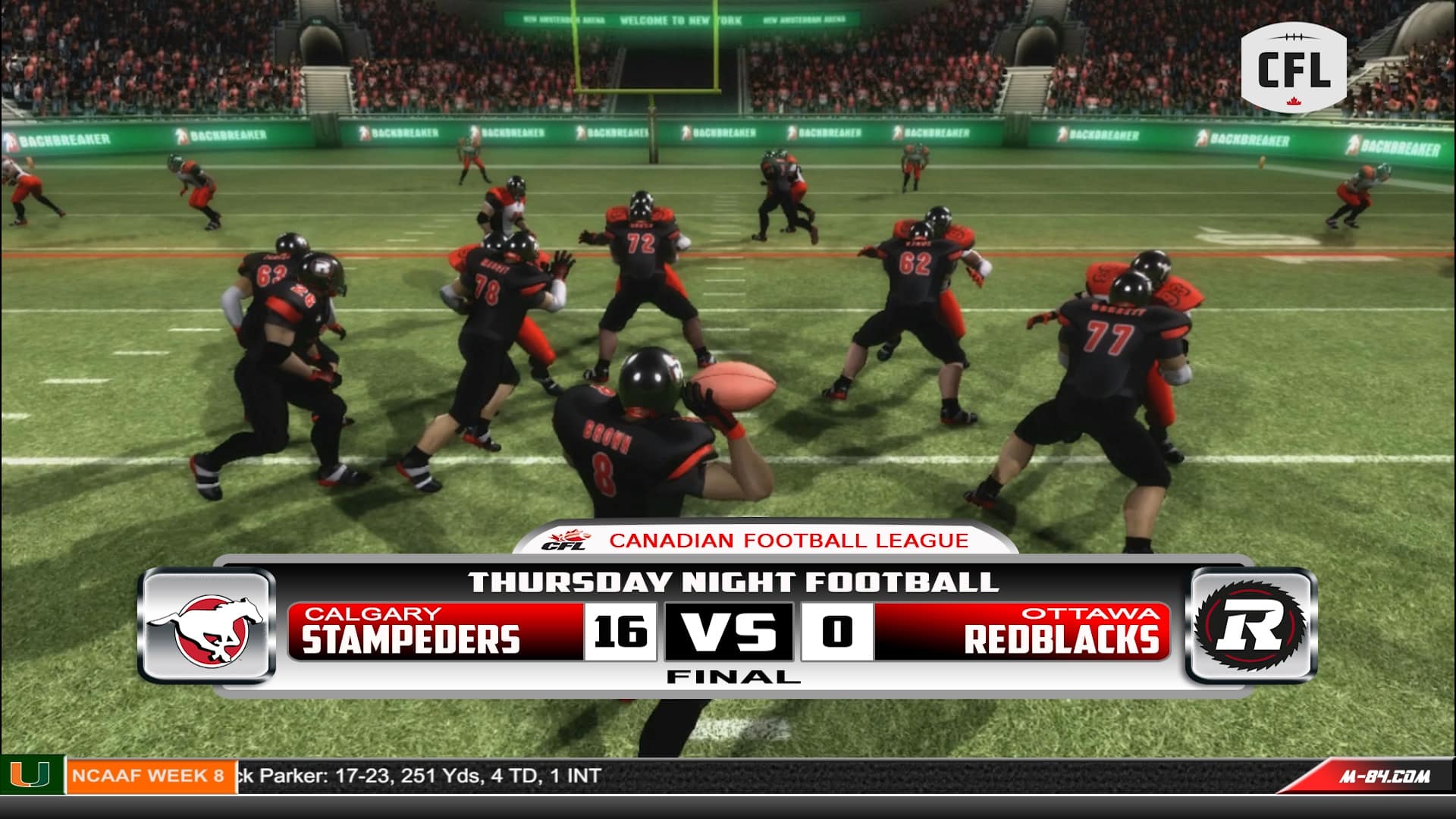 The Stampeders Shut Out The Redblacks 16-0 – Backbreaker
