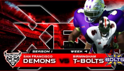 Backbreaker XFL Highlights » san francisco demons vs birmingham thunderbolts