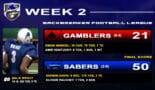 Vegas Gamblers vs San Diego Sabers Final Score » BACKBREAKER FOOTBALL LEAGUE【WEEK 2】