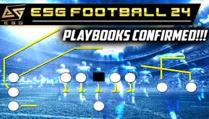 ESG Football 24 Playbooks and Formations Confirmed
