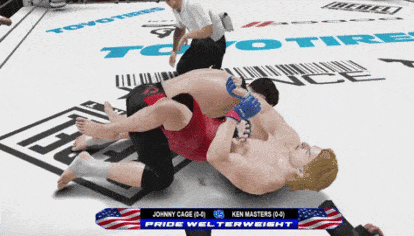 Ken Masters Submits Johnny Cage GIF