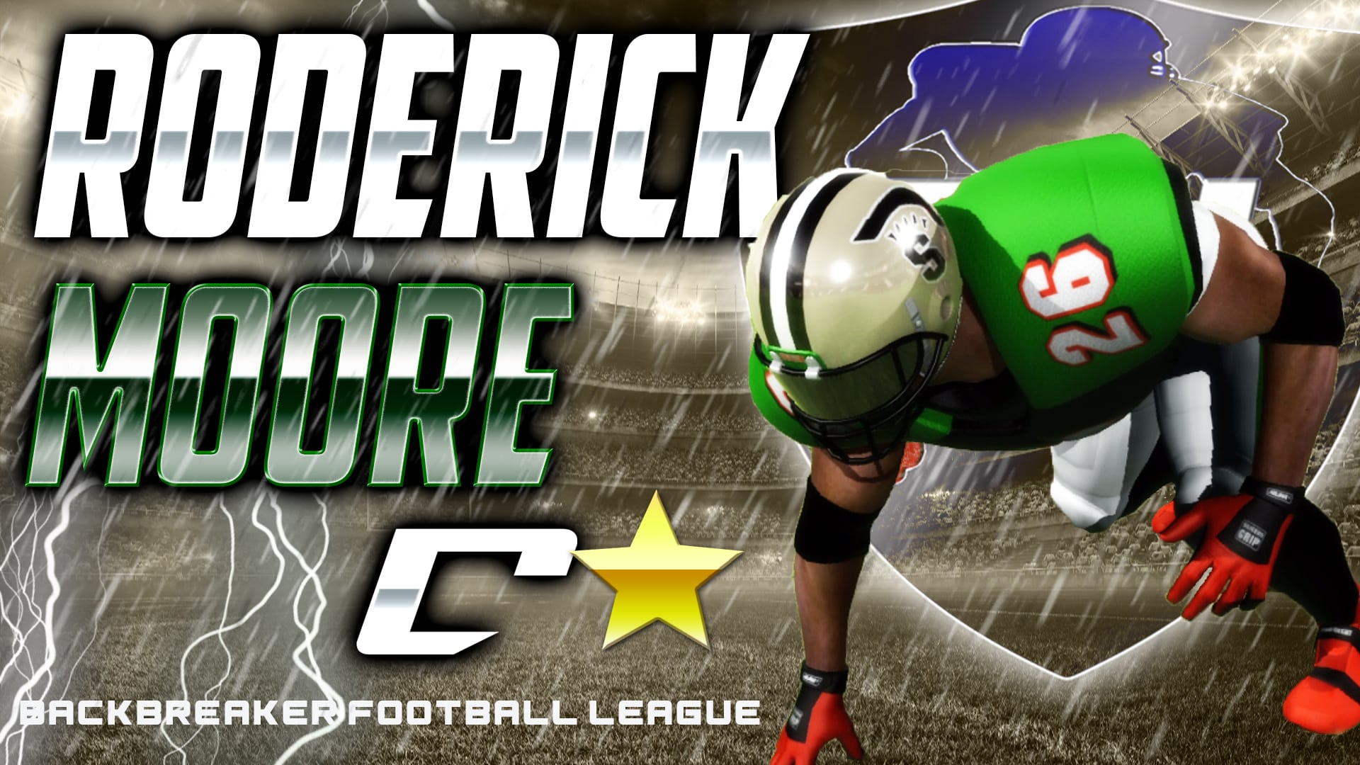 Roderick Moore Backbreaker Football League Team Captain