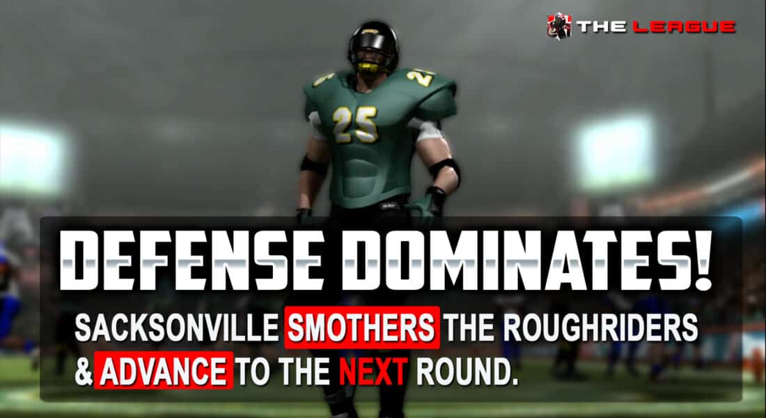 #20 Florida Roughriders vs #5 Sacksonville BFL Box Score